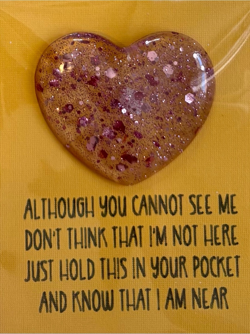 Handmade Glitter Heart Pocket Hug